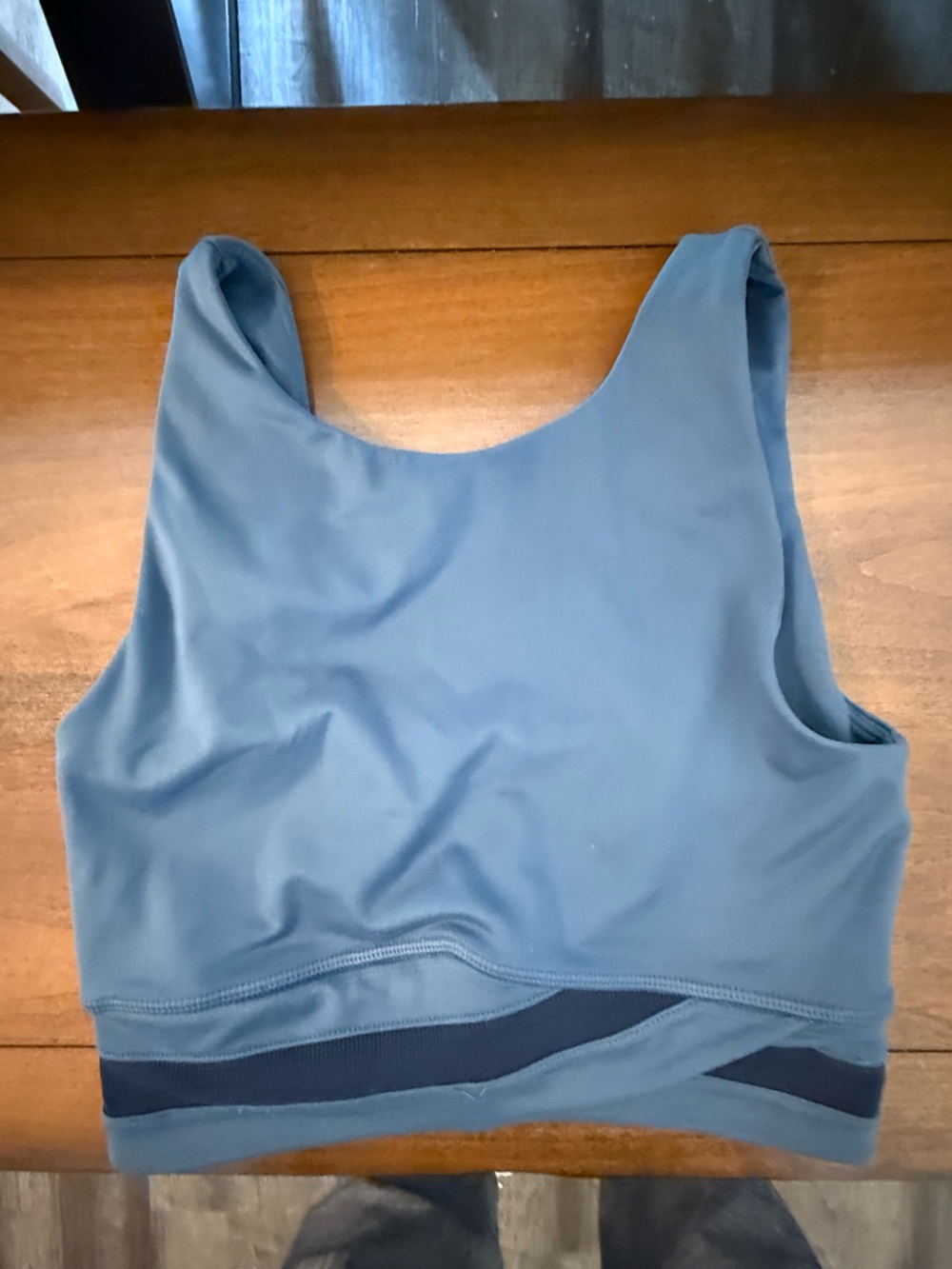 Sweaty Betty Slate Blue Sports Bra with Contrast Band